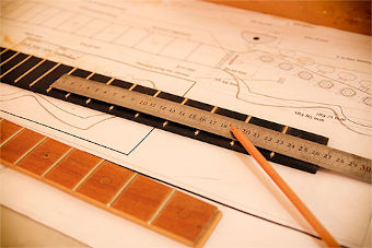 Plano de guitarra eléctrica.